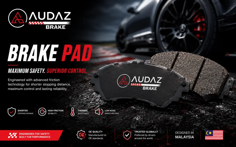 AUDAZ brake pads manufactured in Malaysia